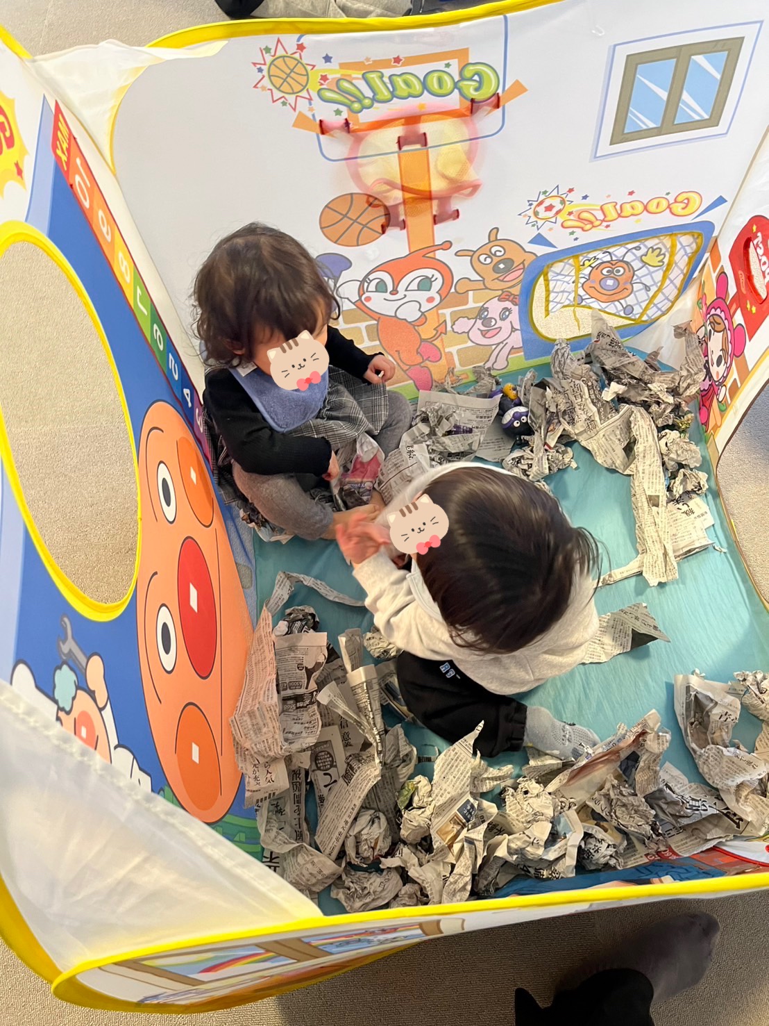 新聞紙びりびり&モエレ山🏔