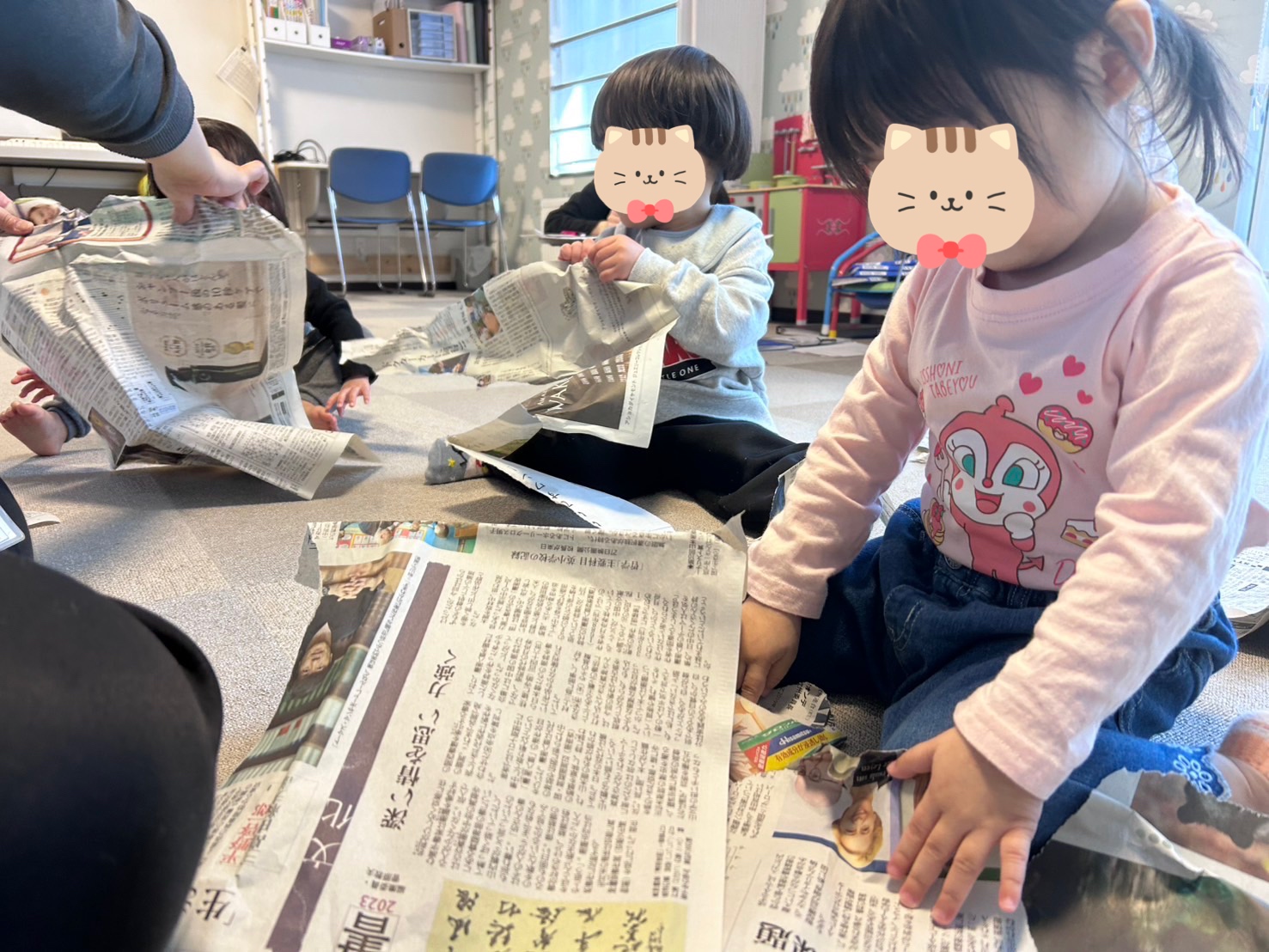 新聞紙びりびり&モエレ山🏔
