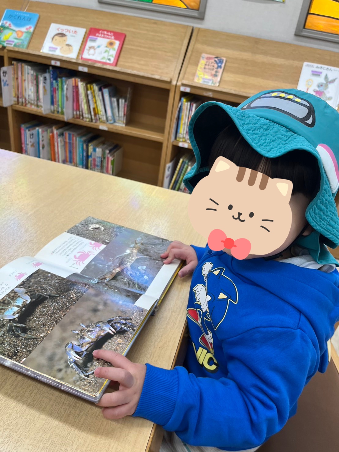 元町図書館&フラフープでチャレンジ✨