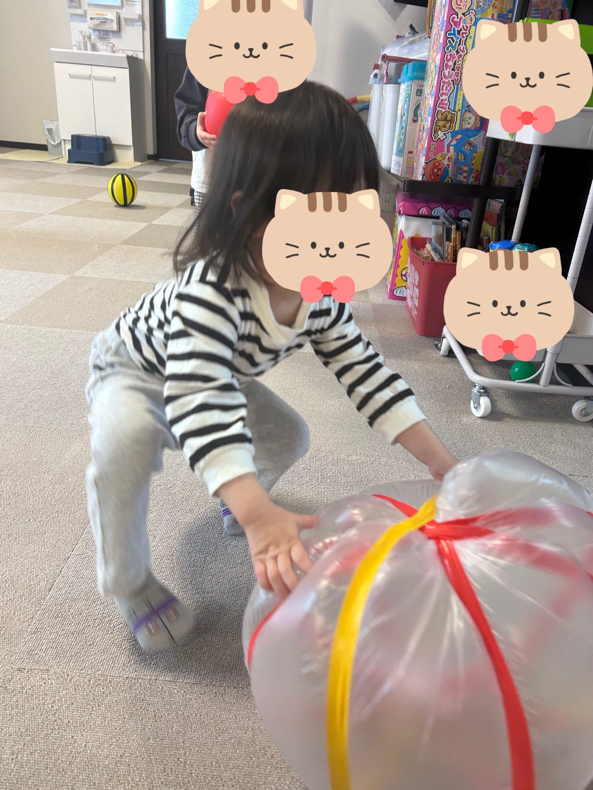 袋でボール＆鳴き声当てゲーム