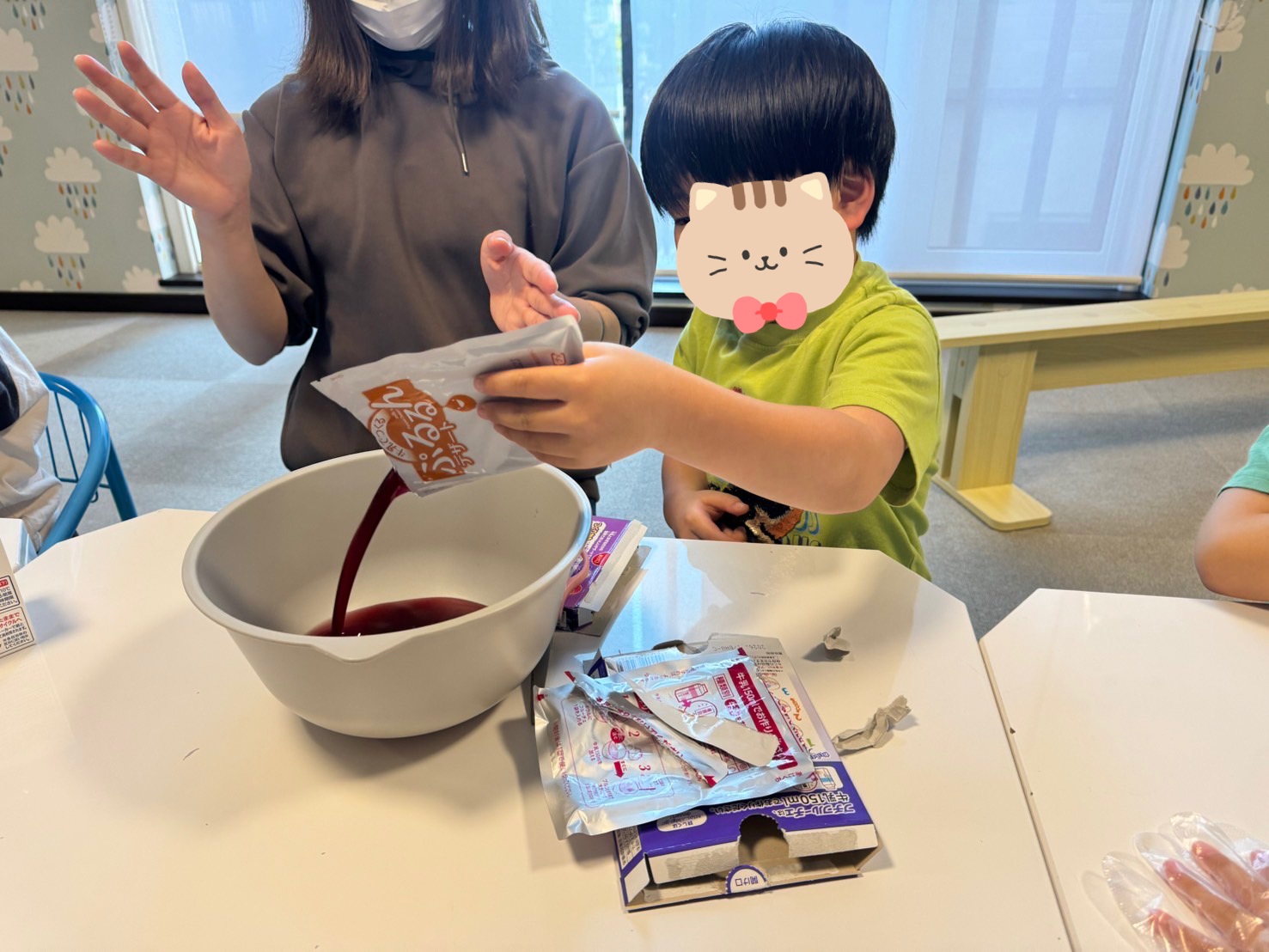 運動&フルーチェ作り🍓