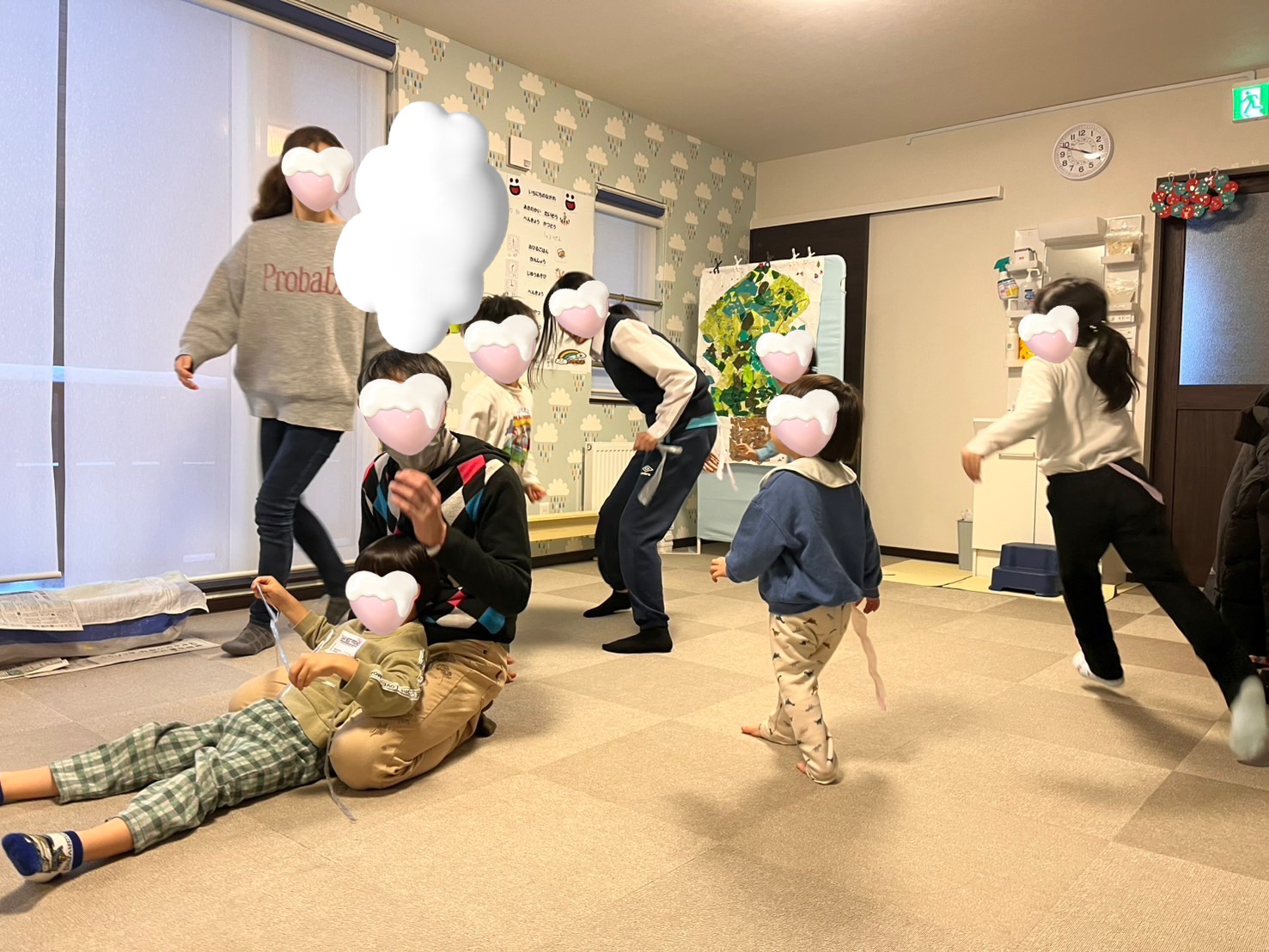室内で過ごしました☃