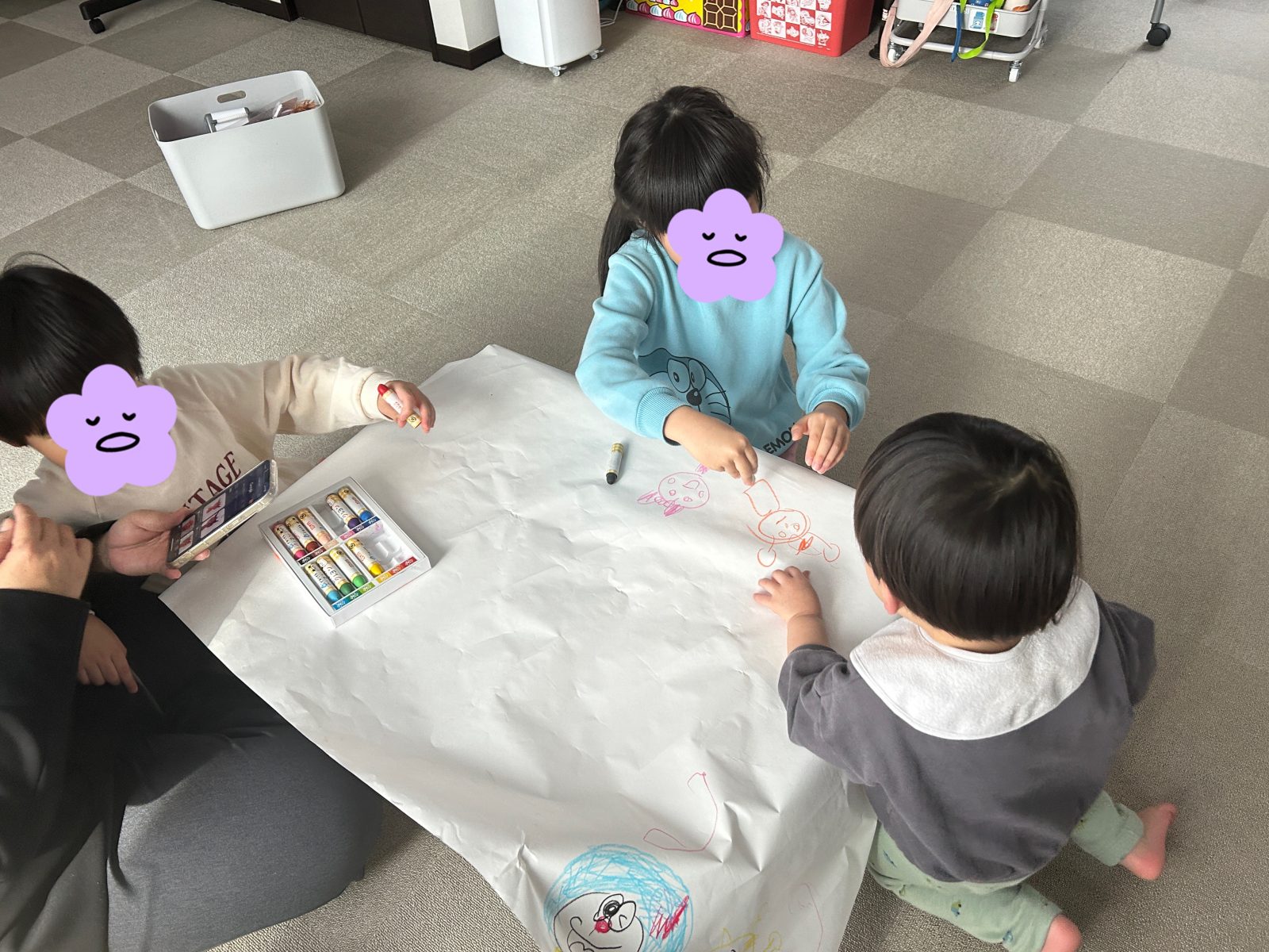 お絵描き&図書館