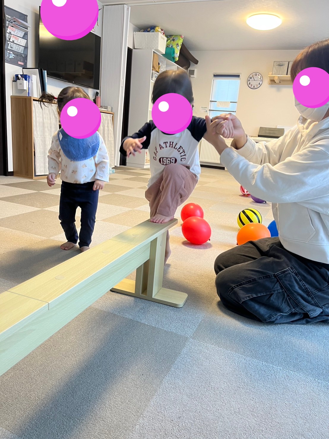 室内でも元気いっぱい体を動かしました✨