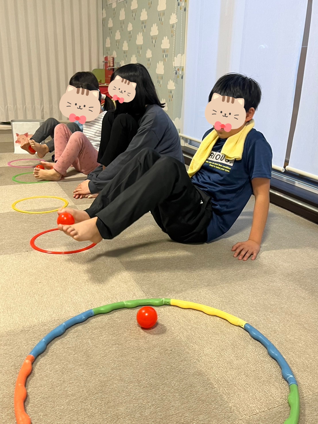 せっけんあそび＆ボール運びリレー✨